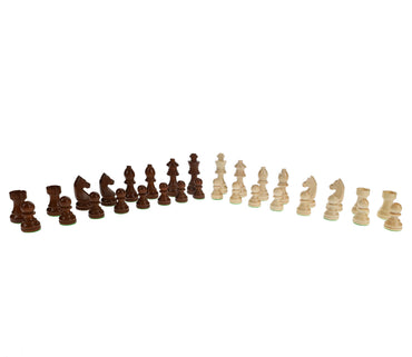 French Staunton Wood Chess Pieces, Weighted, 3 in. King