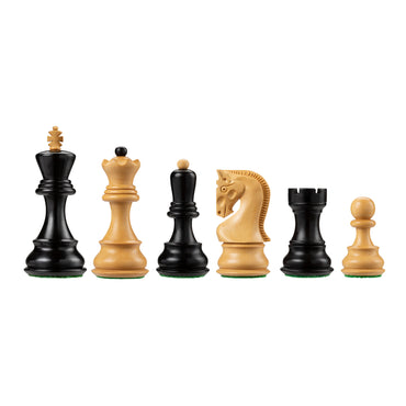 Bobby Fischer Zagreb Chess Pieces, Ebonized and Boxwood