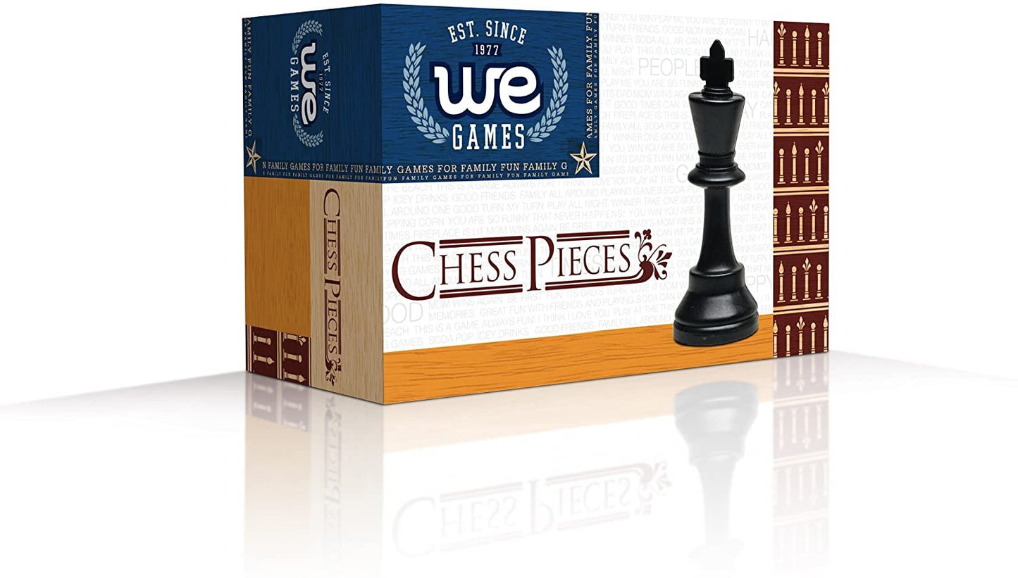 WE Games Tournament Triple Weighted Plastic Chess Pieces, 4 in. King