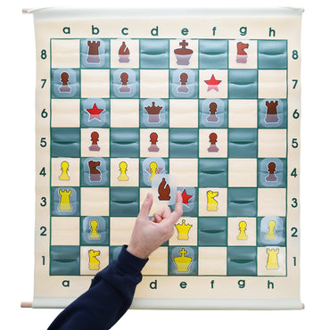 WE Games Chess Teaching Demonstration Board, Pieces Included, 27 in.