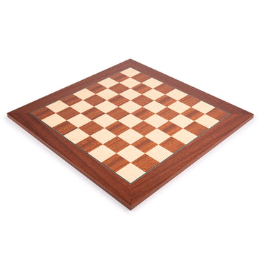 WE Games - Deluxe Mahogany Chessboard with Storage Box – Handmade in Spain – 20 in.
