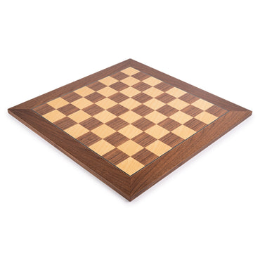 WE Games Deluxe Walnut Wood Chessboard with Storage Box – Handmade in Spain, 20 in.