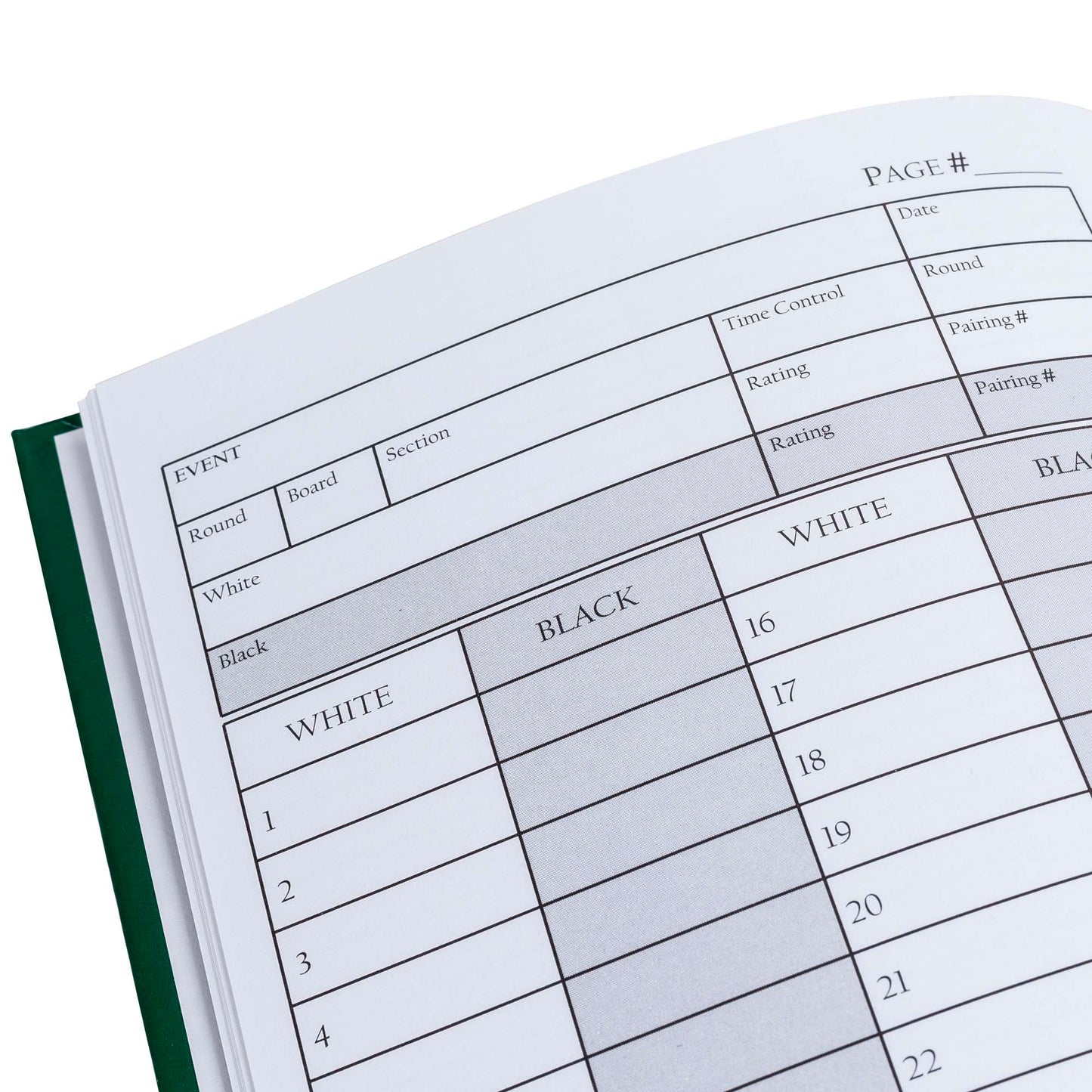 WE Games Hardcover Chess Scorebook & Notation Pad - Soft Touch