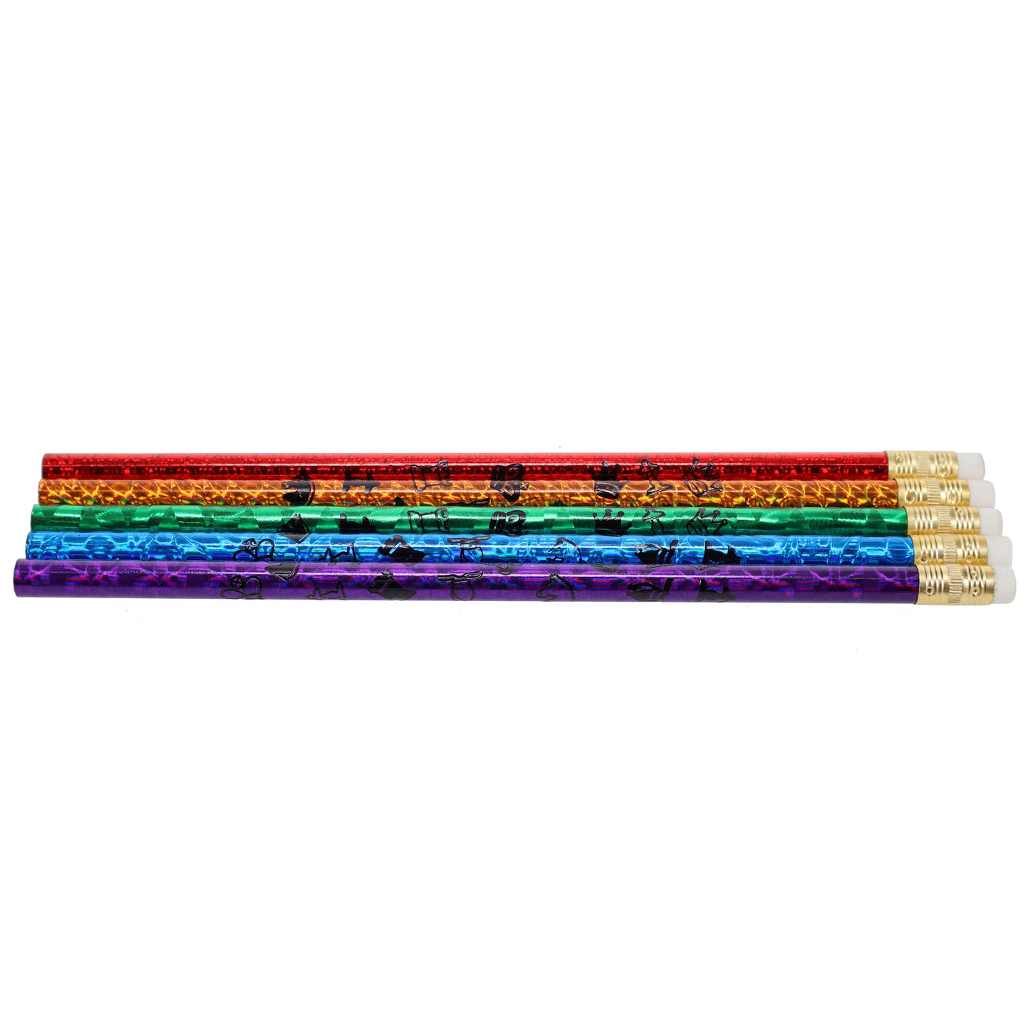 WE Games Chess Themed Wooden Pencils - Pack of 5 for Prizes and Parties
