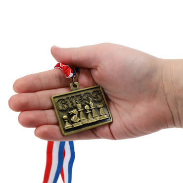 WE Games Ultimate Chess Medal with Ribbon - Gold