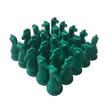 Green Knight Chess Erasers - Bulk Pack of 25