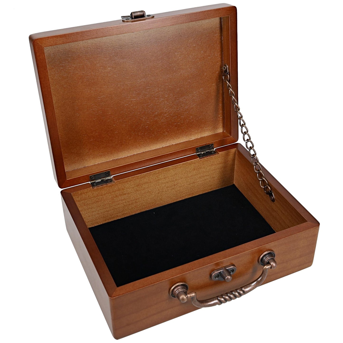 WE Games Wooden Keepsake Stash Box with Old World Handle
