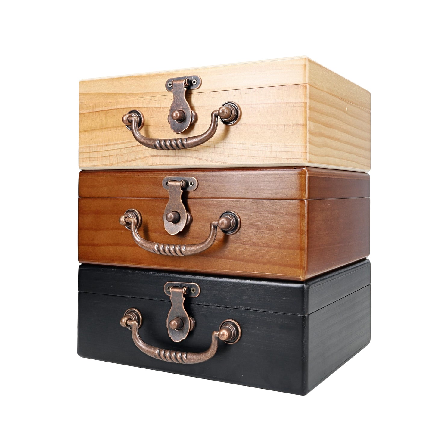 WE Games Wooden Keepsake Stash Box with Old World Handle