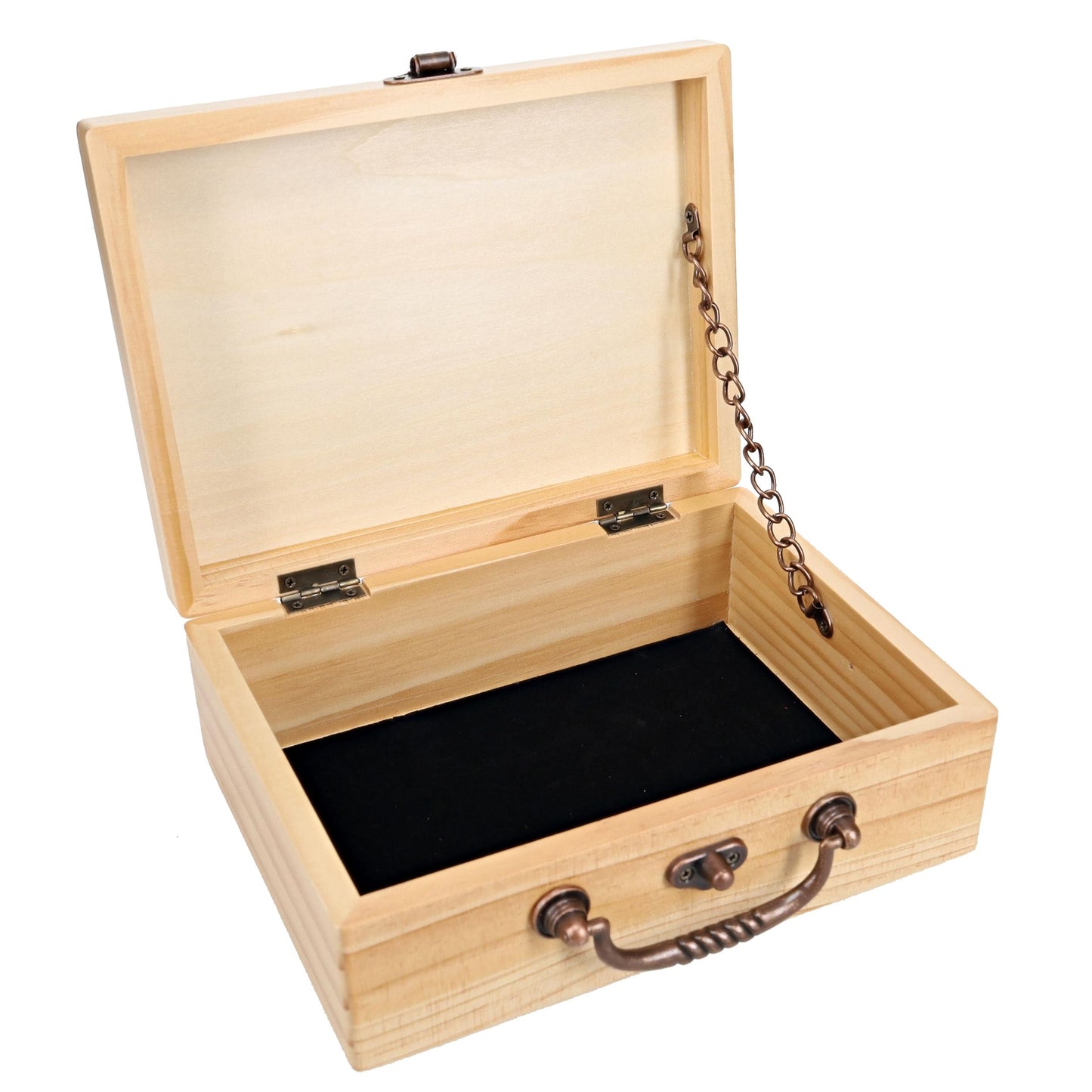 WE Games Wooden Keepsake Stash Box with Old World Handle