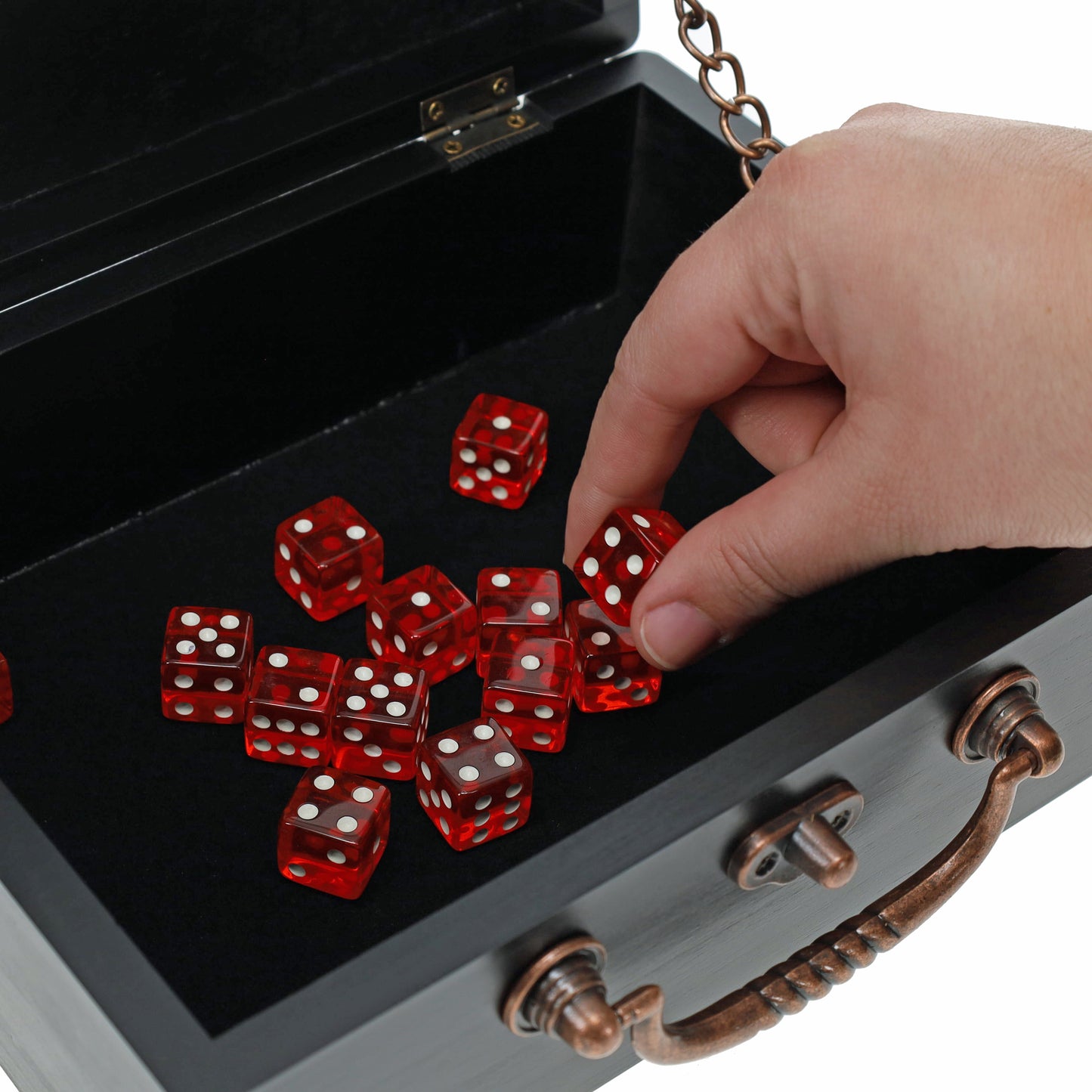 WE Games Wooden Keepsake Stash Box with Old World Handle