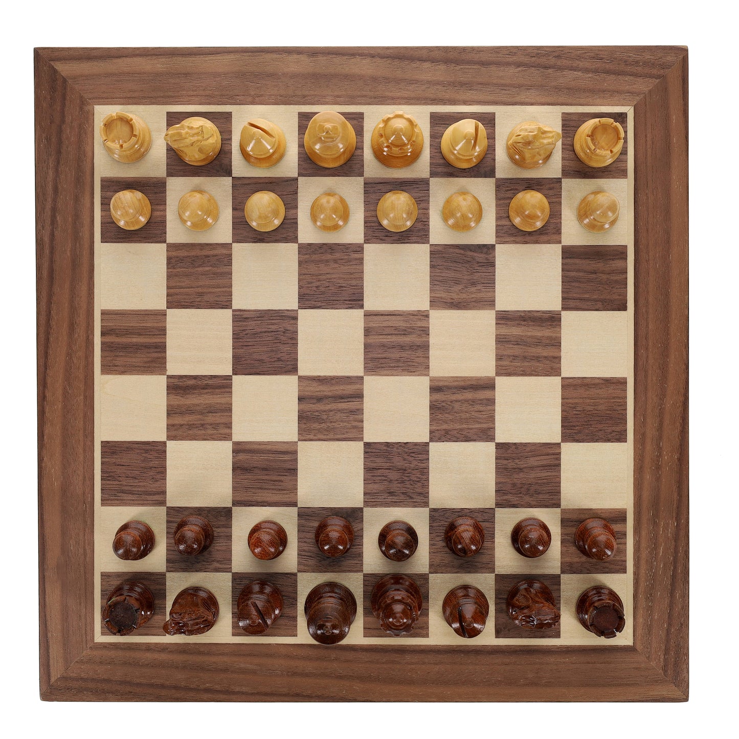 WE Games Weighted Wooden Staunton Chess Set, 11.5 in. Board, 2.5 in. King