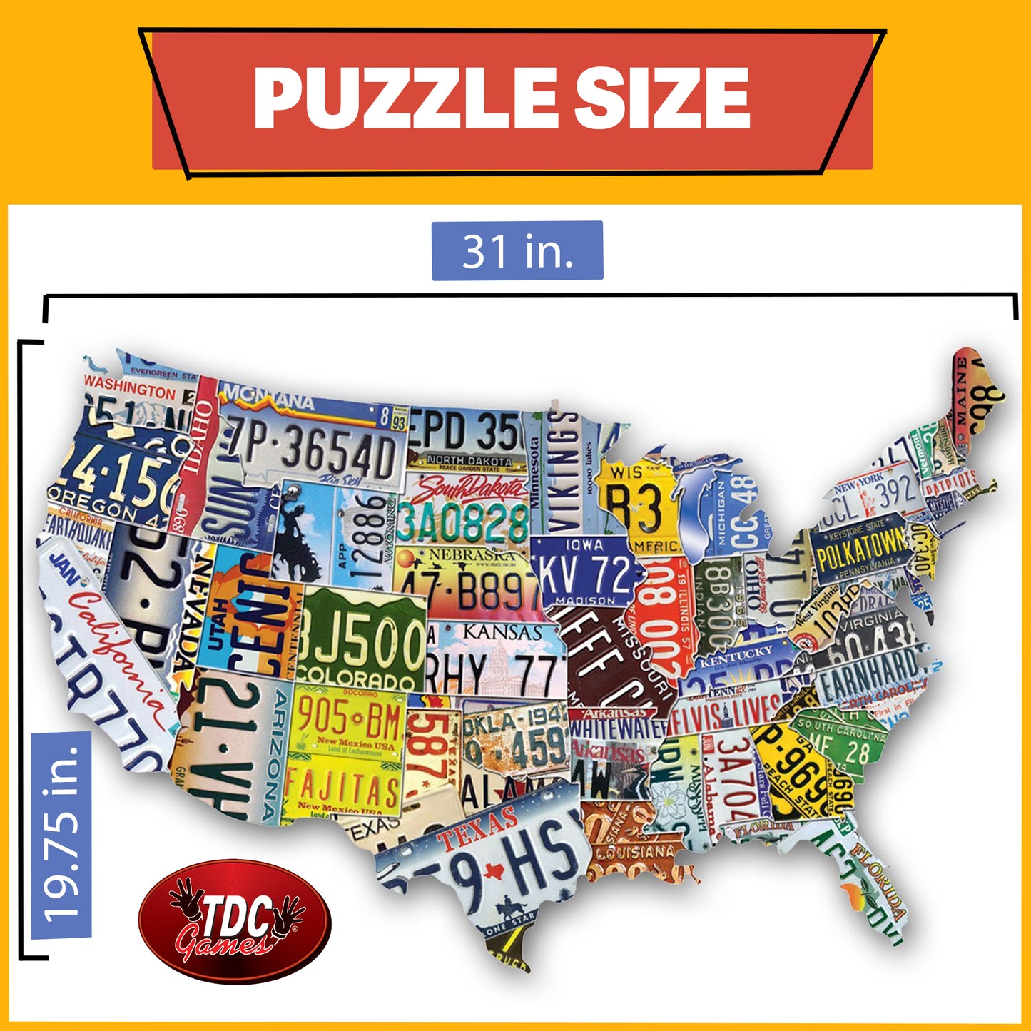 USA License Plates Jigsaw Puzzle