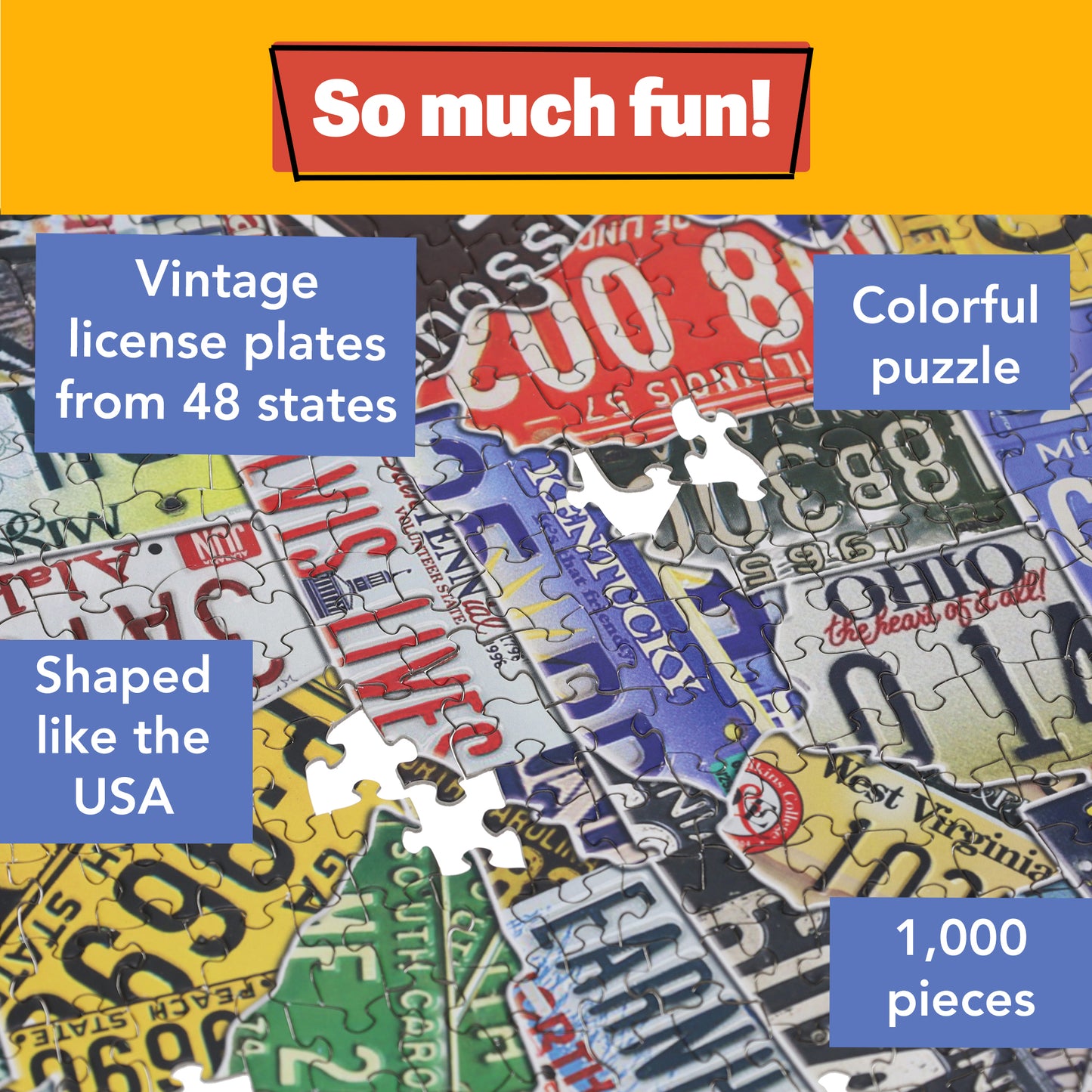 USA License Plates Jigsaw Puzzle
