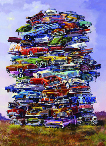 Fabulous 50s Junkpile Classic Car Puzzle - 1000 Pieces
