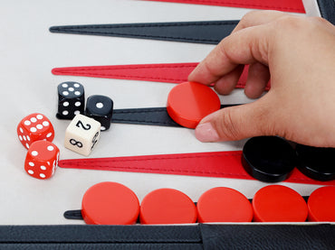 Elegant Leatherette Backgammon Set - 18 x 11 in.