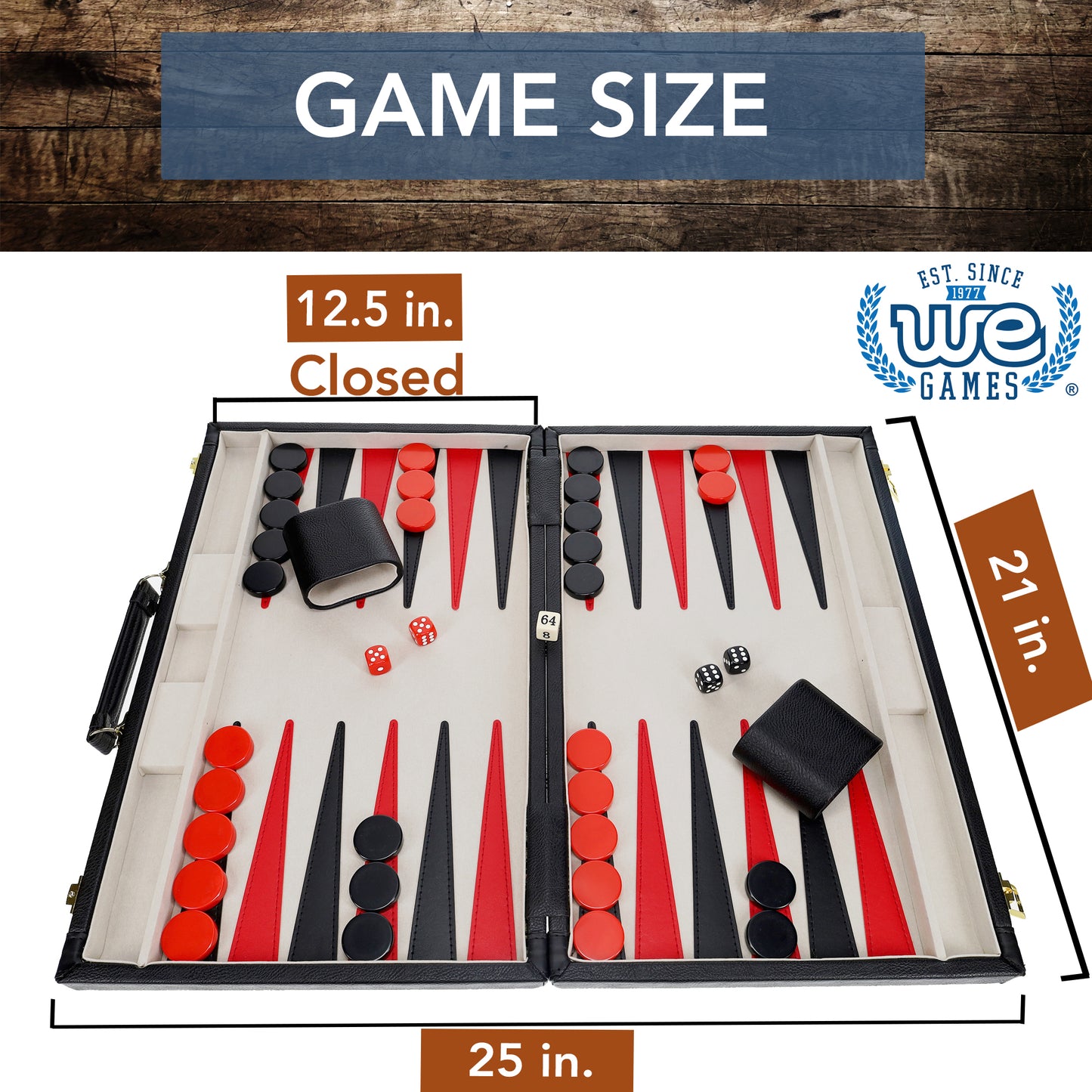 WE Games Backgammon Set