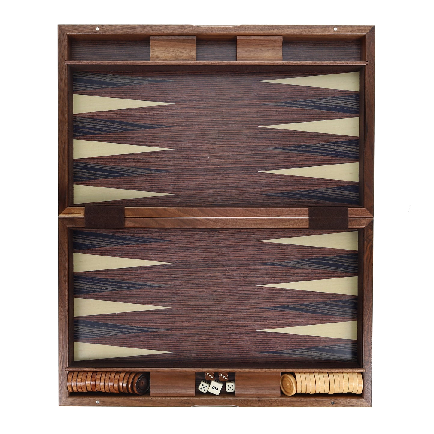 Wood Inlay Backgammon Set in Beachwood