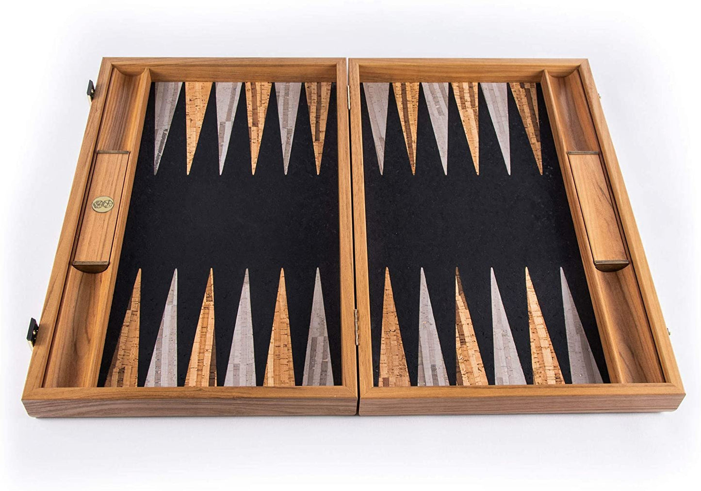 Natural Cork & Wood Backgammon Set - 19 inches