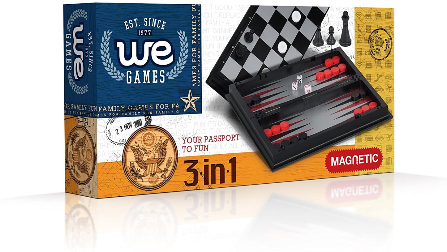 Magnetic 3-in-1 Combination Game Travel Set - 11 inches