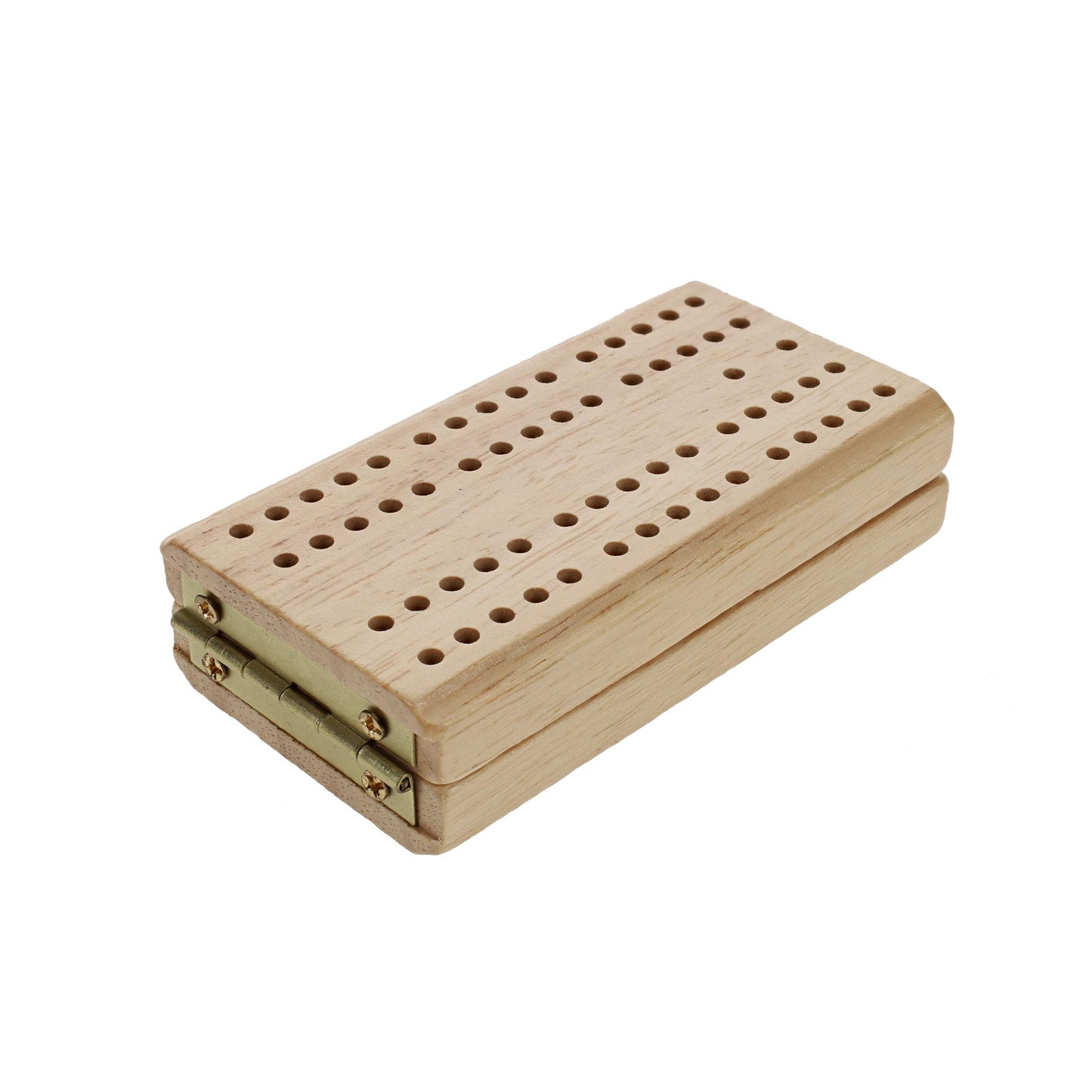 WE Games Mini Travel Cribbage Board - Wood, Folding 2 Player Board with Metal Pegs