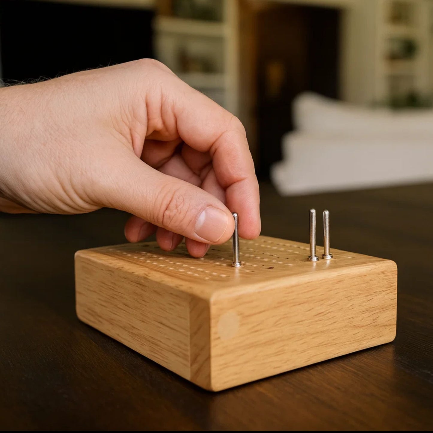 Mini Travel Cribbage Set - Wood, 2 Track