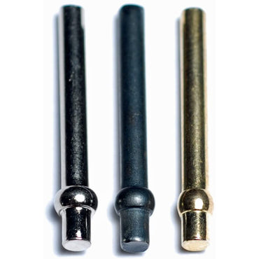 Metal Cribbage Pegs - Set of 6 (2 Brass, 2 Chrome, 2 Black)