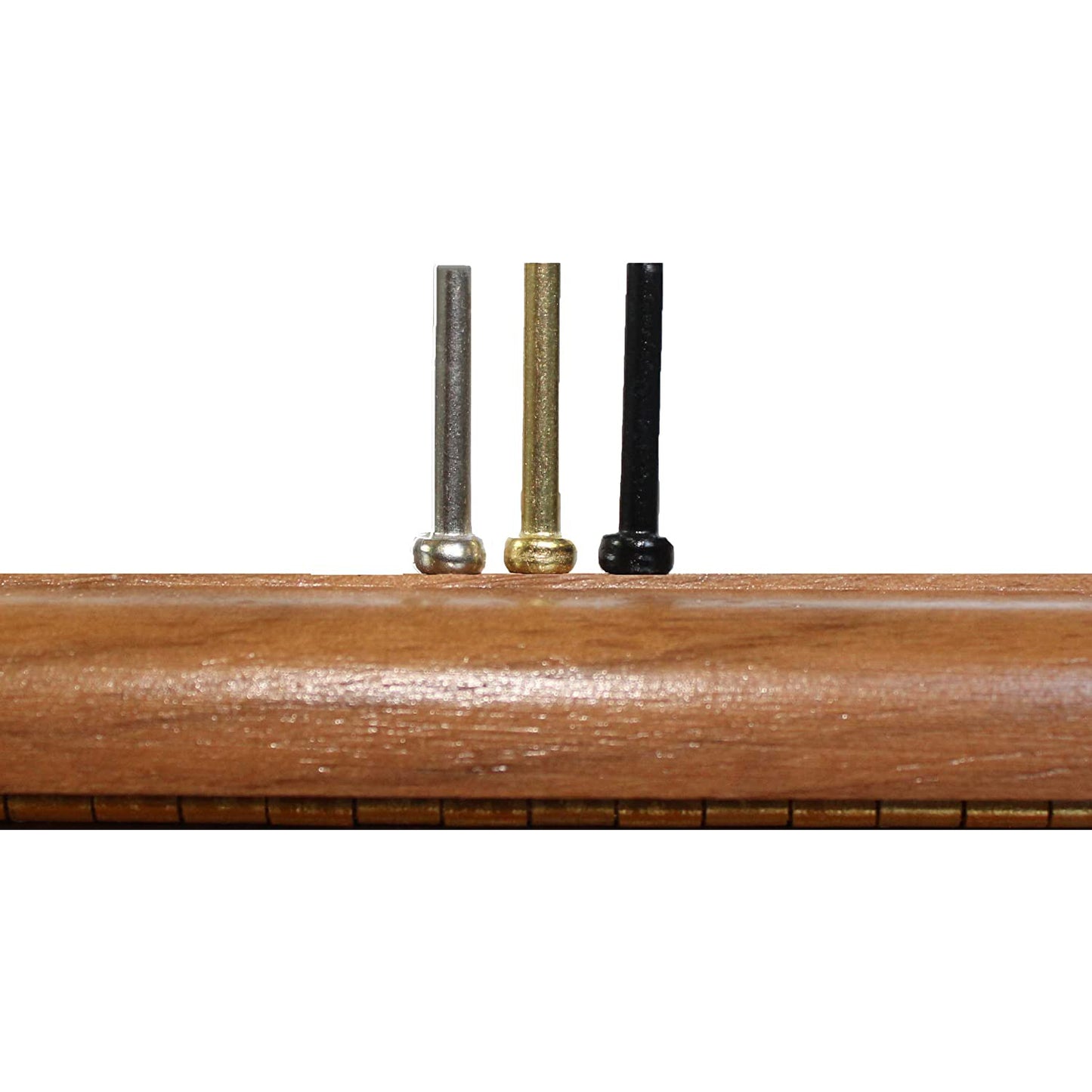 Metal Cribbage Pegs  - Set of 6 (2 Brass, 2 Chrome, 2 Black)