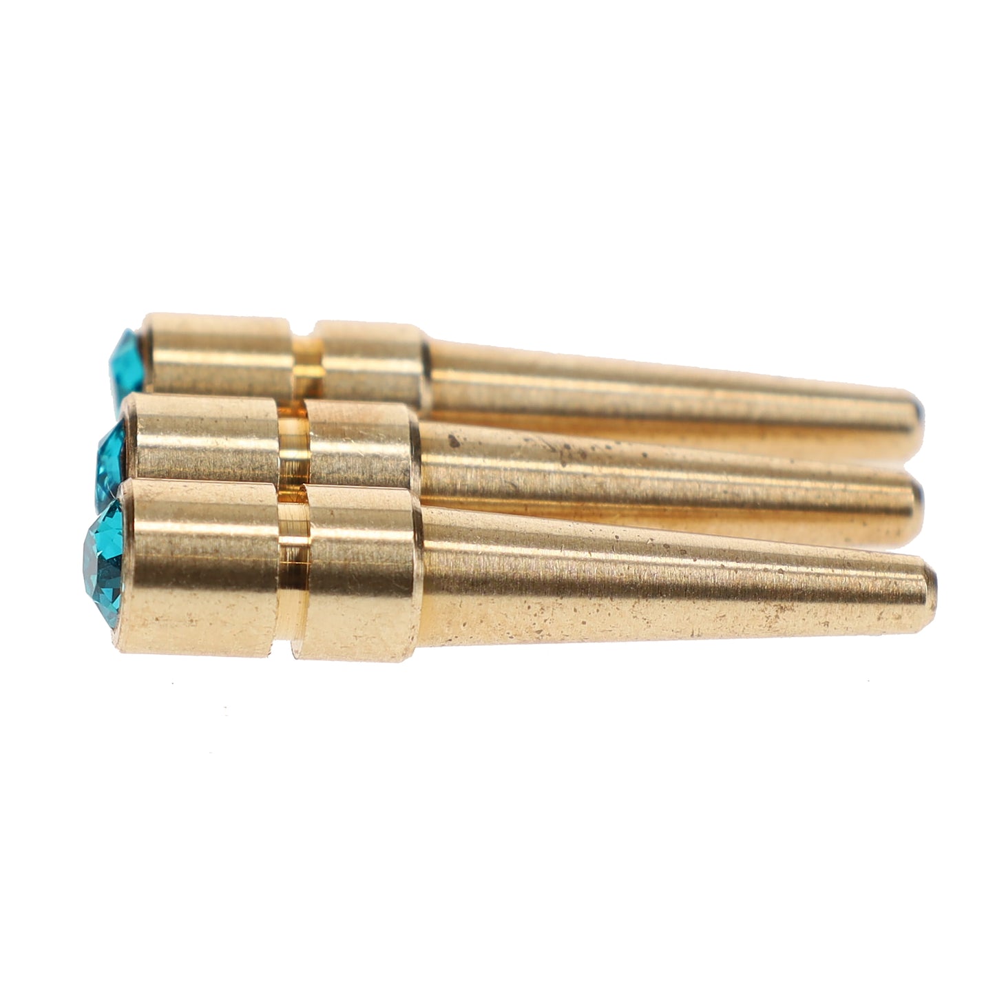 WE Games Brass Cribbage Pegs with Swarovski Austrian Crystals - Set of 3