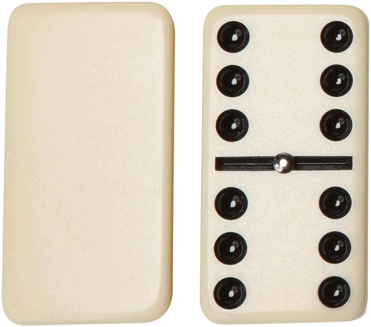 Double Six Dominoes with Spinners - Ivory Tiles, Club Size