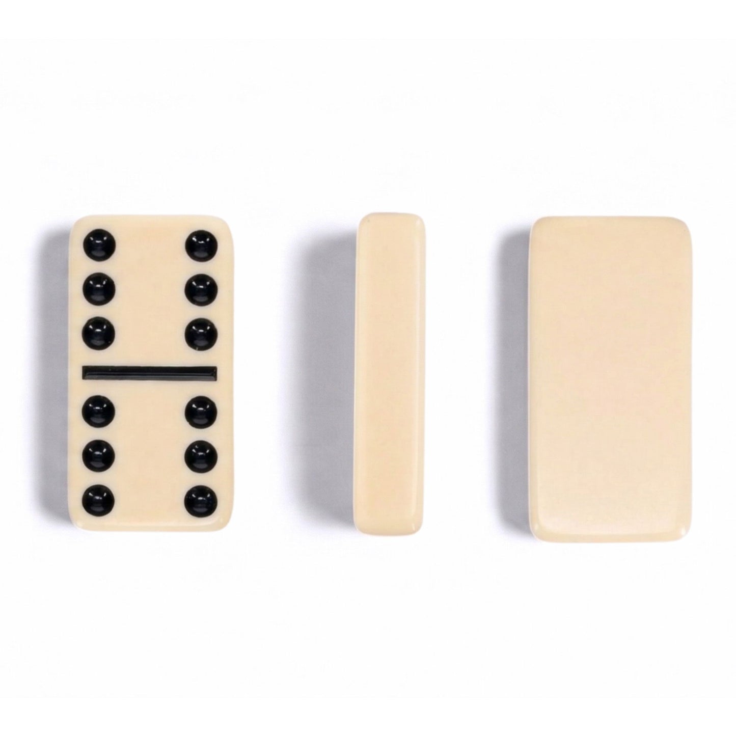 WE Games Double 6 Club-sized Dominoes Ivory Color in Small Wooden Box