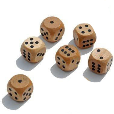 Wooden Dice - Set of 6