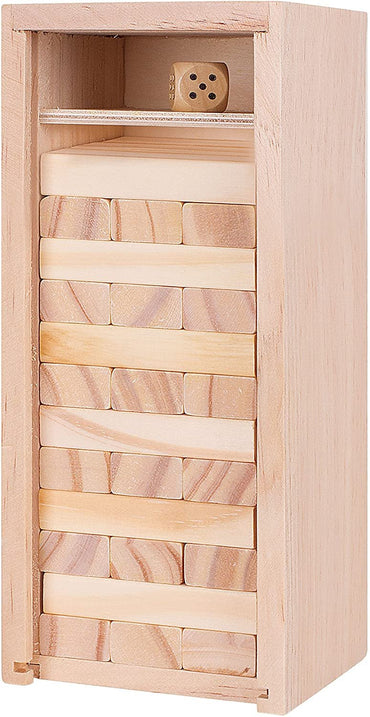 Mini Wooden Blocks Stacking Tower Game - 5.5 inches