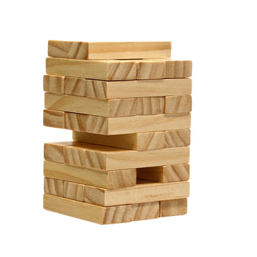 Wooden Blocks Stacking Tower Game, Short Stack