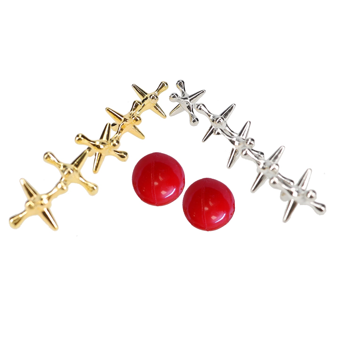 WE Games Metal Jacks in a Cotton Canvas Bag