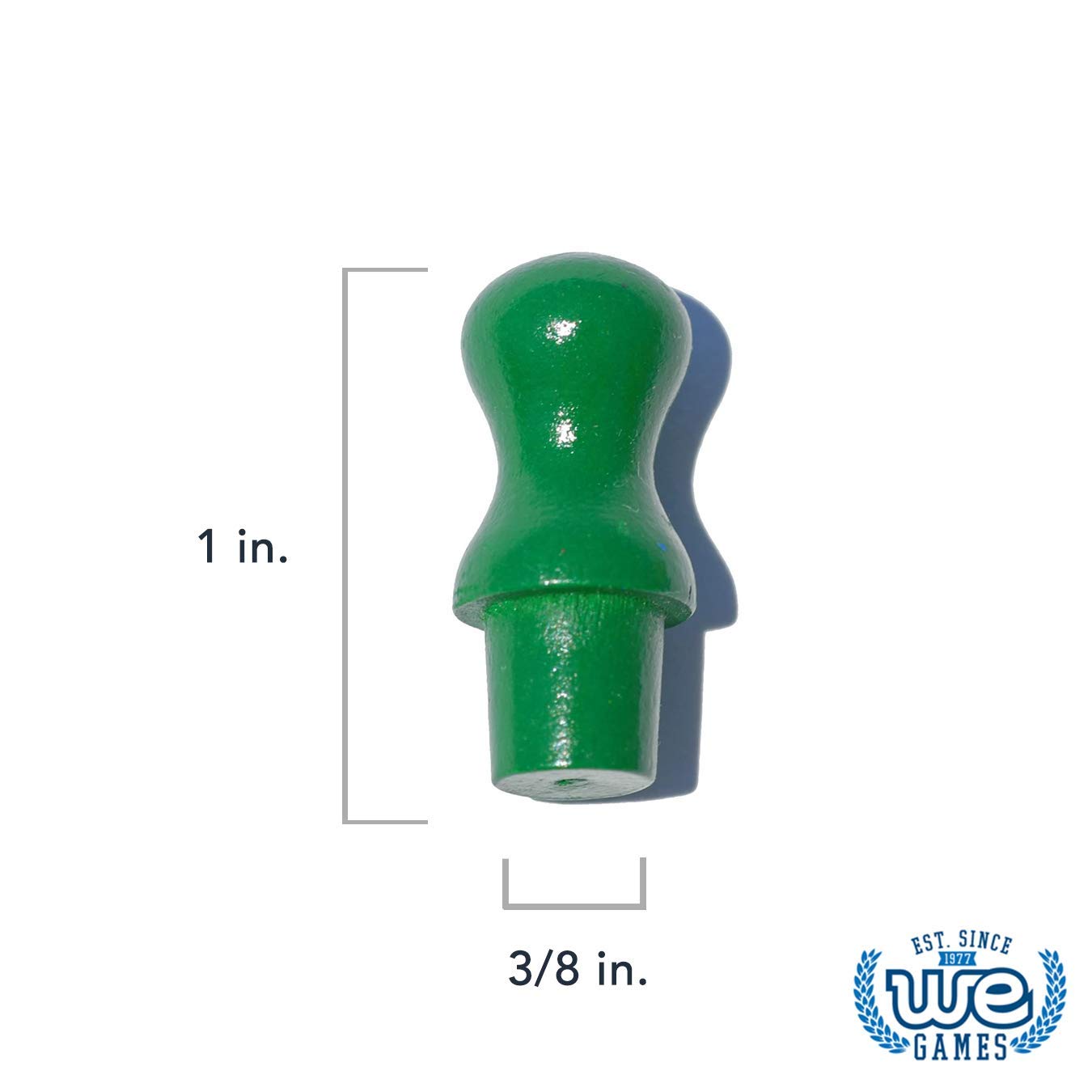 Replacement Wooden Pegs for Chinese Checkers - 1 inch