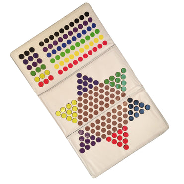 Magnetic Checkbook Chinese Checkers Game