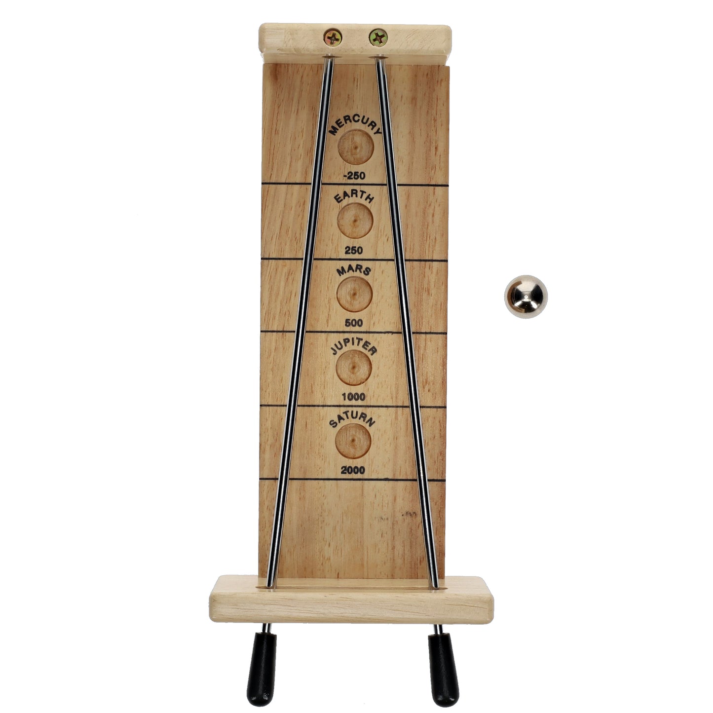 WE Games Mini Shoot The Moon - a Classic 1940's Nostalgia Game - Solid Natural Wood - 9 inch travel version