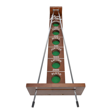 WE Games Shoot The Moon - a Classic 1940's Nostalgia Game - Solid Walnut Wood Stain - 18 inches