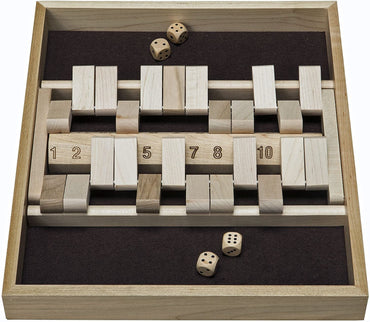 Double Sided 12 Number Shut the Box, 14 in. Made in USA