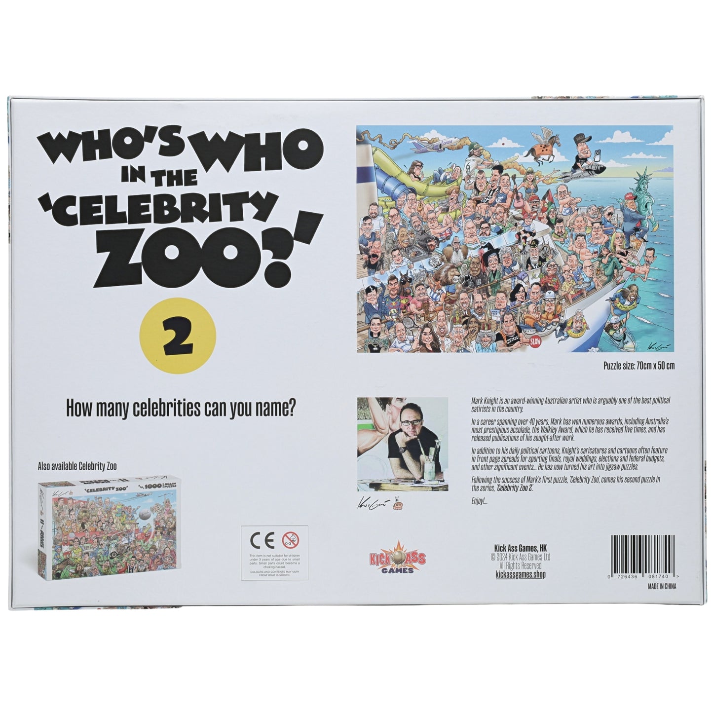TDC Games Celebrity Zoo # 2, Adult Jigsaw Puzzle