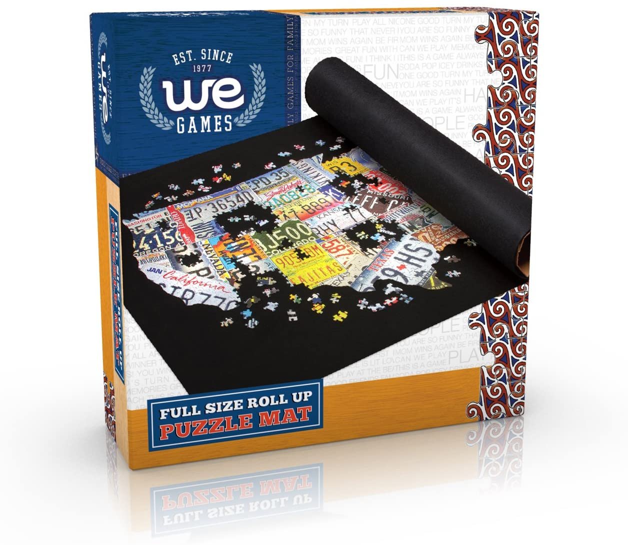 Roll Up Jigsaw Puzzle Felt Mat & Folding Cardboard Tube