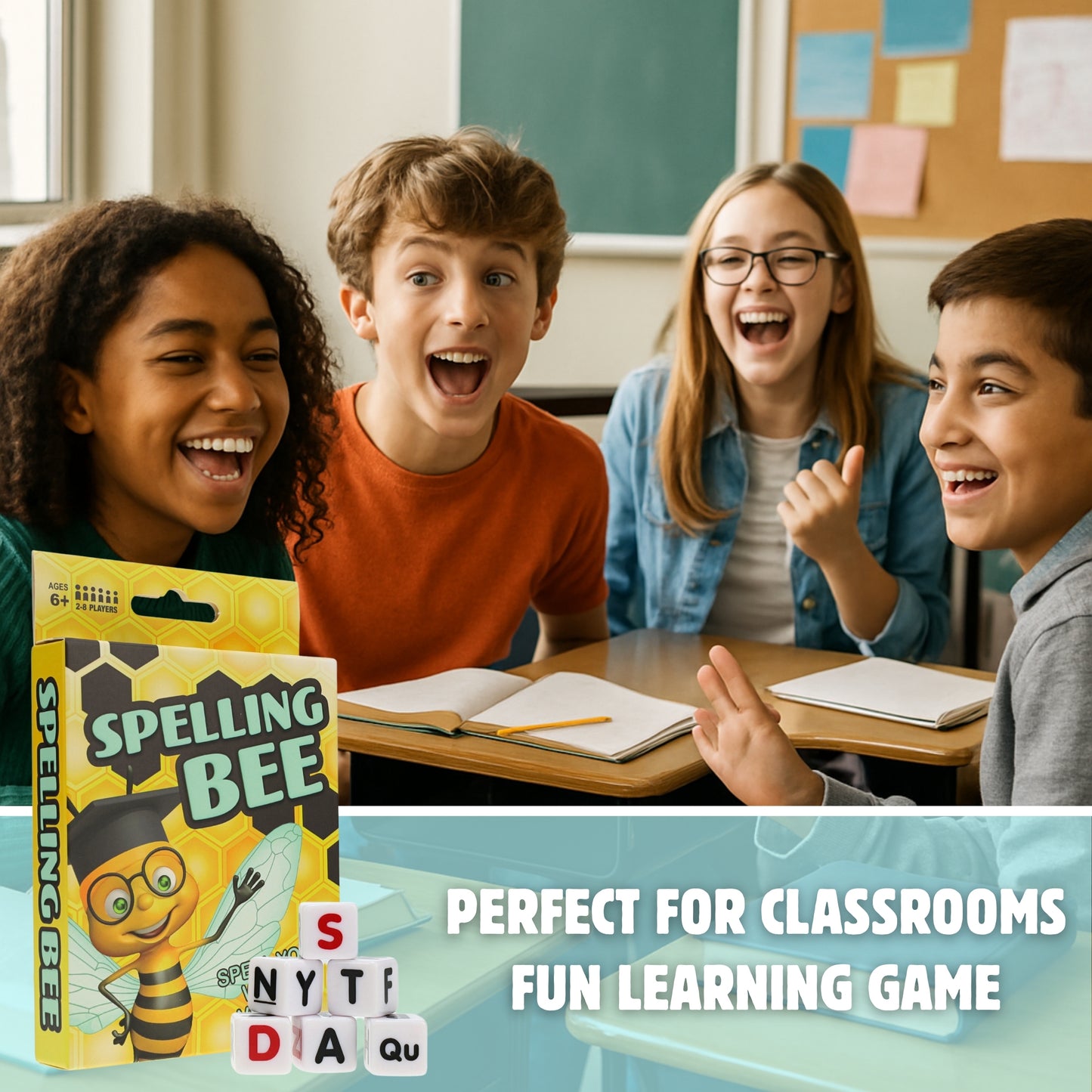 TDC Games Spelling Bee Letter Dice Game