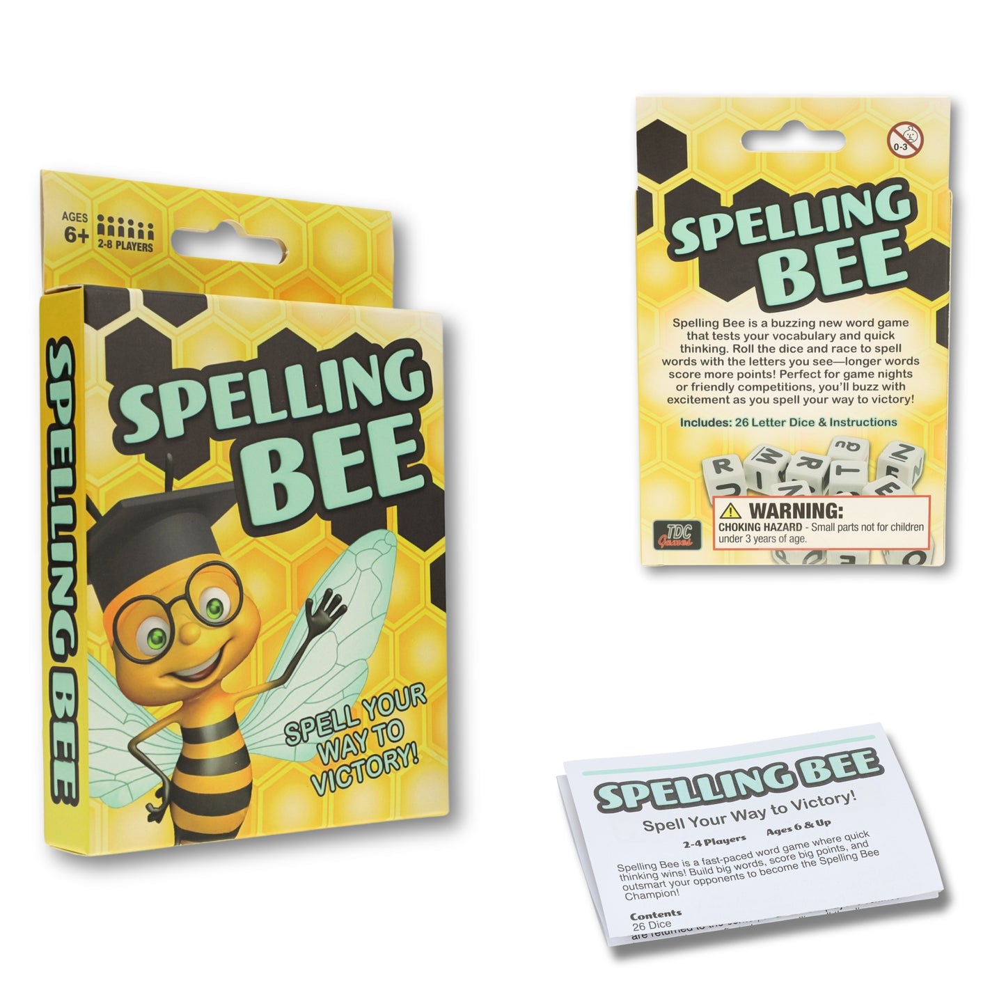 TDC Games Spelling Bee Letter Dice Game