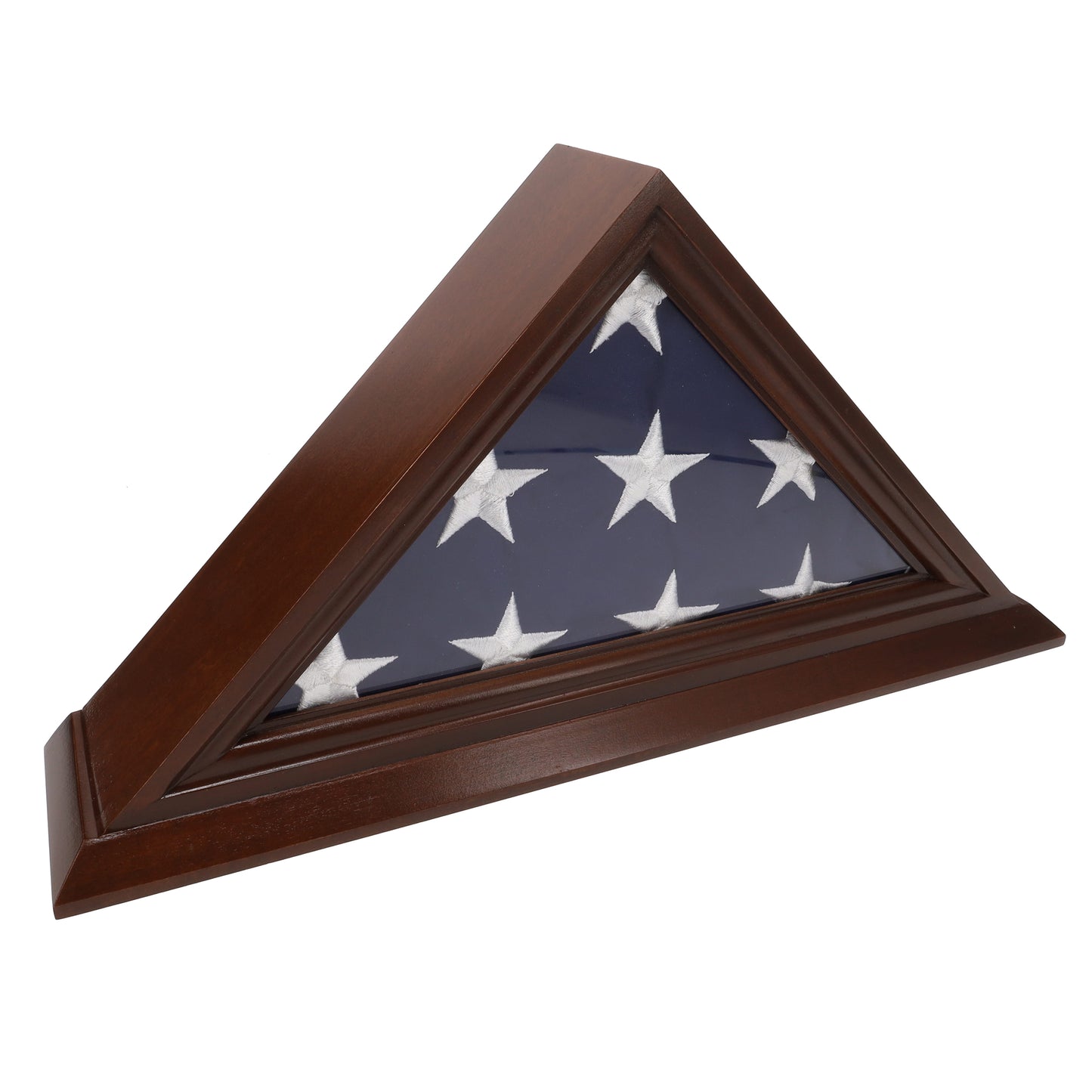 Solid Maple Memorial American Flag Display Case, Measures 26.25 x 13.25 x 3.625, Made in USA