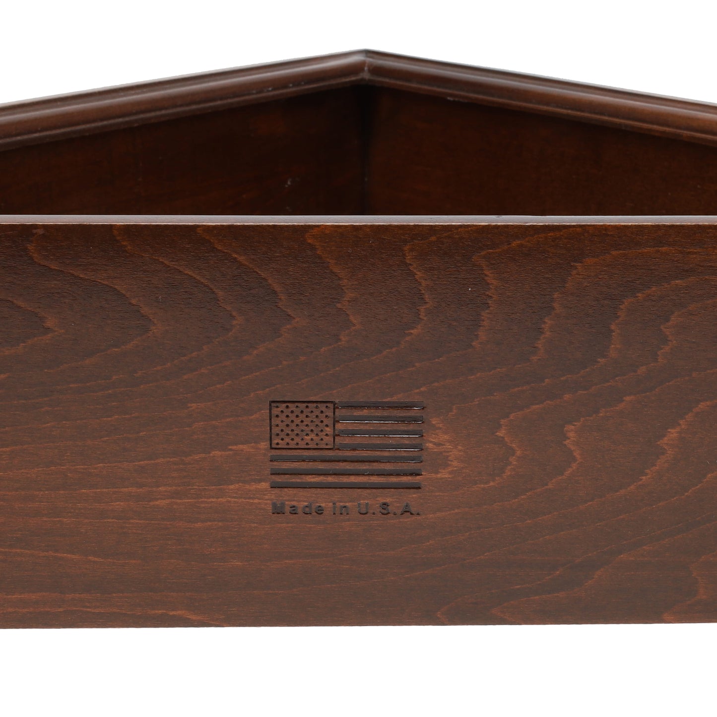 Solid Maple Memorial American Flag Display Case, Measures 26.25 x 13.25 x 3.625, Made in USA