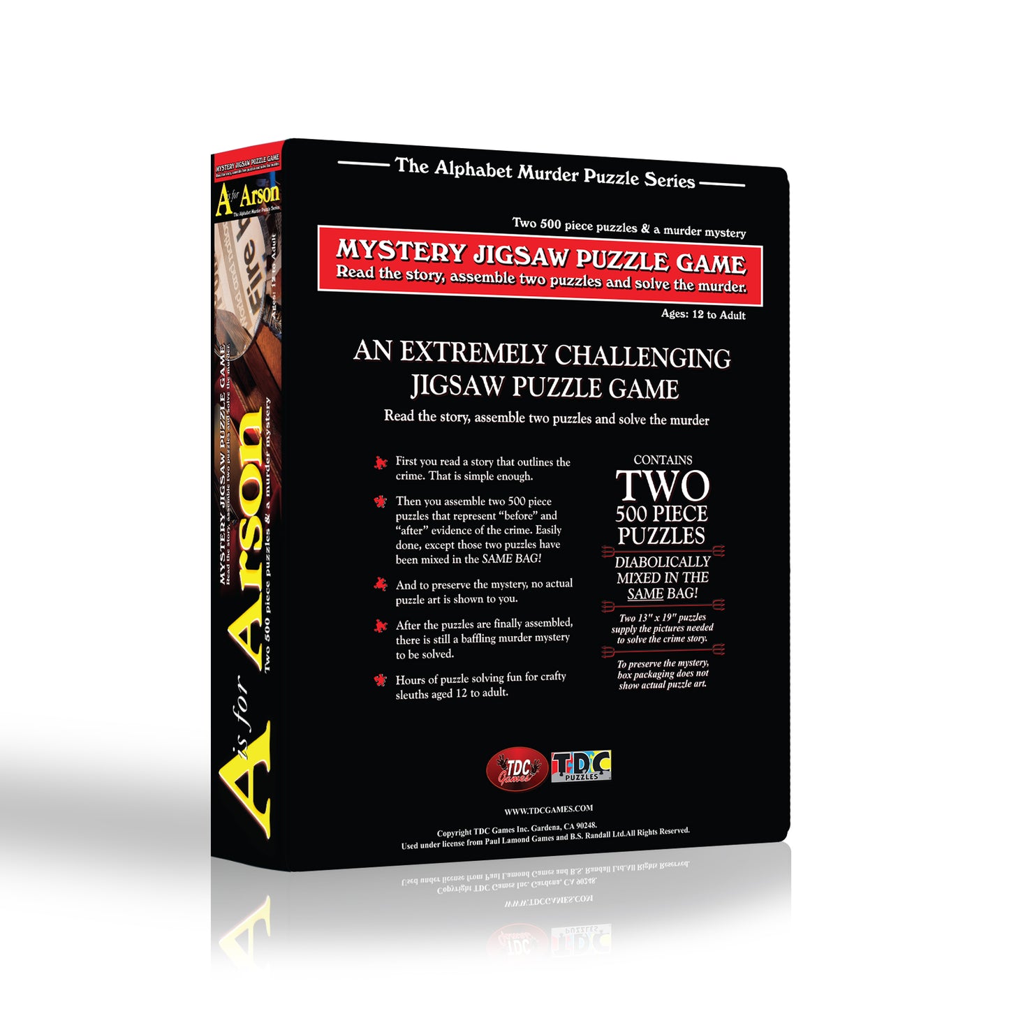 A is for Arson Alphabet Mystery Jigsaw Puzzles (2) 500 pcs