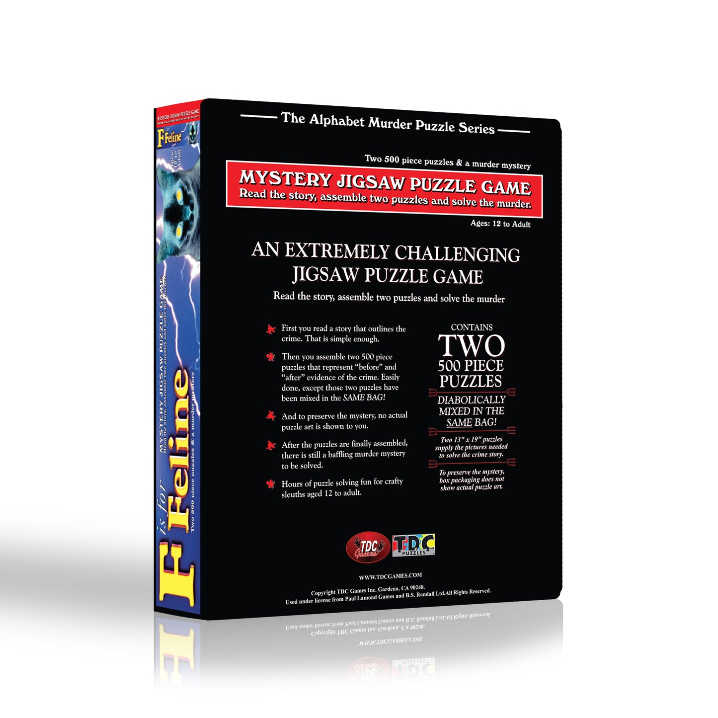 F is for Feline Alphabet Mystery Puzzles (2) 500 pieces