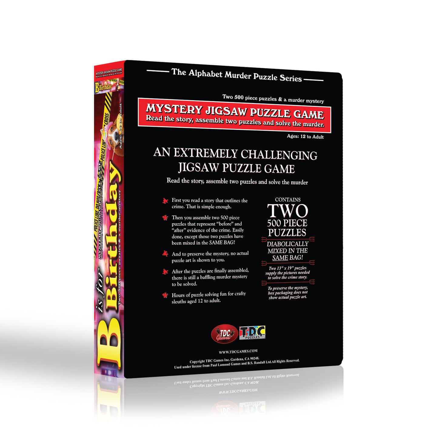 B is for Birthday Alphabet Mystery Jigsaw Puzzles (2) 500 pc