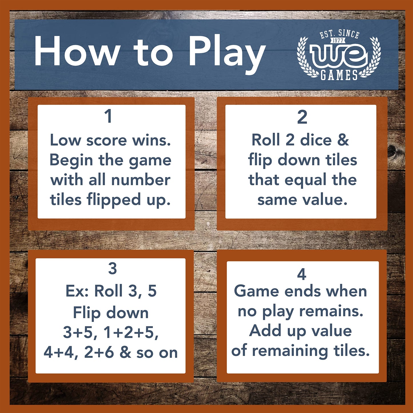 9 Number Shut the Box Board Game