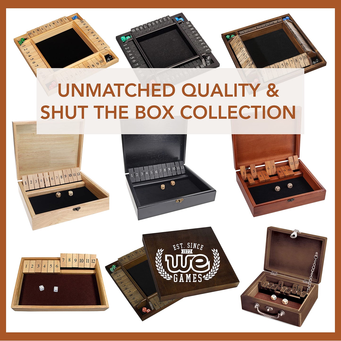 9 Number Shut the Box Board Game
